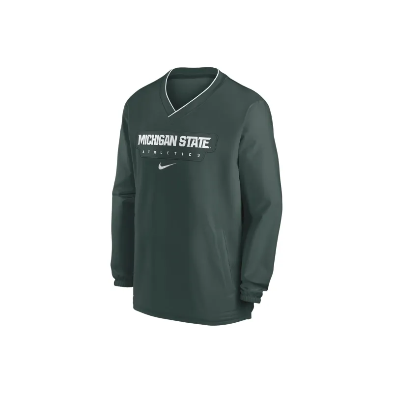 Nike Michigan State Spartans Sideline Men's Nike College Long Sleeve Windshirt-0