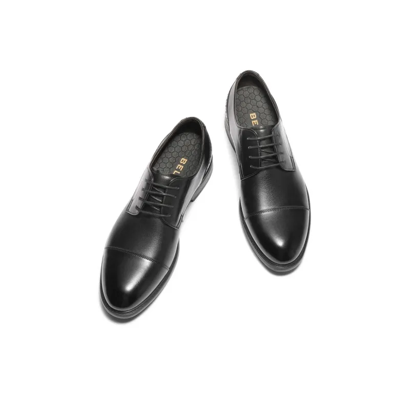 BELLE Dress Shoes Men Low Top Black-3