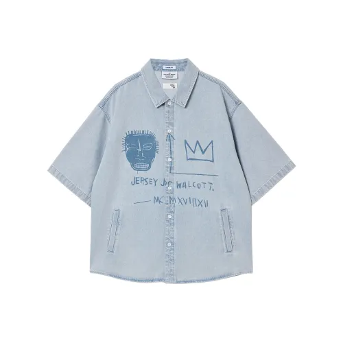 JACK JONES· x Jean Michel Basquiat Shirt Men's C40 Light Denim Blue