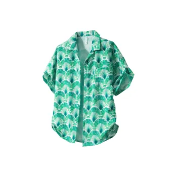 KNOW EVERY Floral Shirt Unisex Mars Green