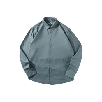 HLA Shirts Men Blue Gray Pattern 60