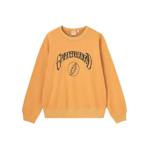 GU Grateful Dead Collaboration Sweatshirts Men Orange