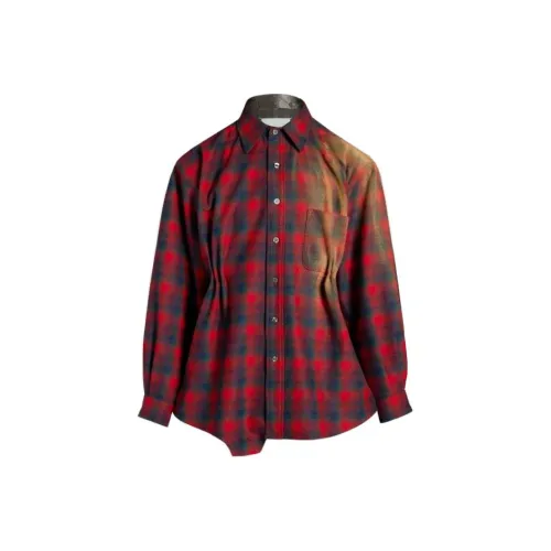 Maison Margiela Sandstorm Pendleton Playsuit Shirt Men's Red