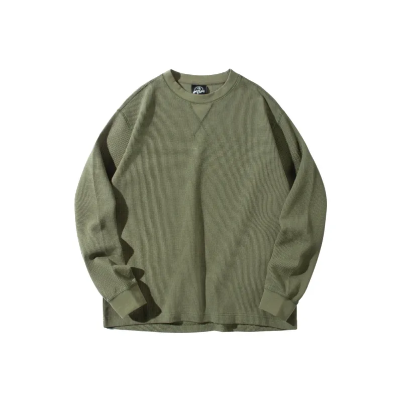 MOBI GARDEN Waffle Knit Sweatshirt Coat Unisex-2