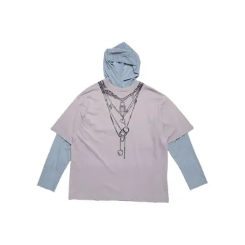 Acne Studios Layered Distressed Hooded T Shirt