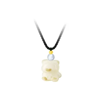 Blooming Petals White Jade Bodhi Necklaces Unisex
