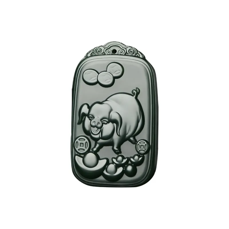 KUNYUYAO Hetian Jade Pendants Green Jade Unisex-33