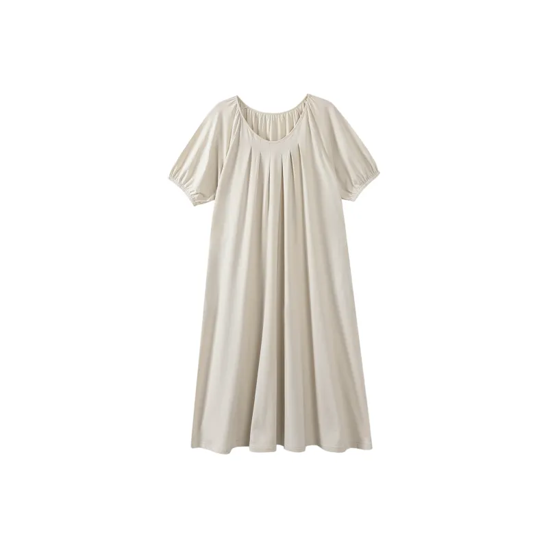 Lan Miao Nightgown Women's Light Gray-0