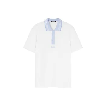 VERSACE Greca Collar Short Sleeved Polo Shirt