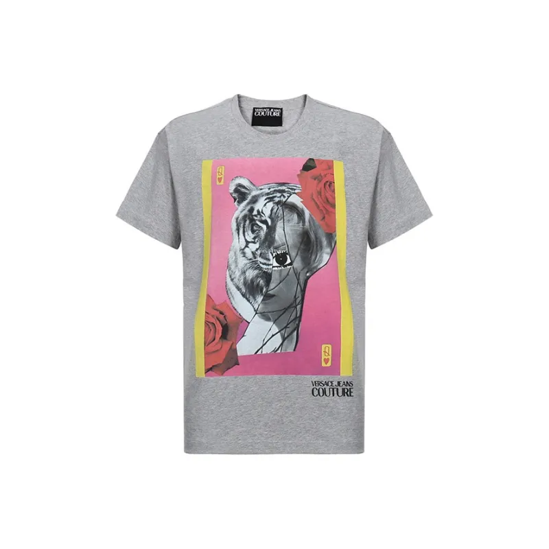 VERSACE JEANS COUTURE T Shirt Men's Light Gray-0