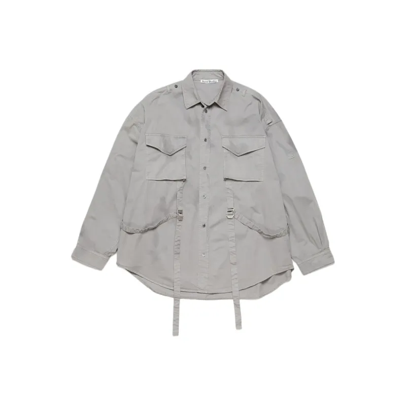 Acne Studios Buckle Detailed Collared Shirt-0