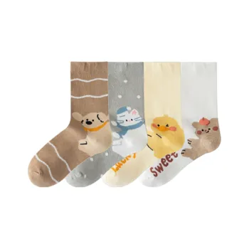 Cotton Gene Mid Calf Socks Women's Combo Set