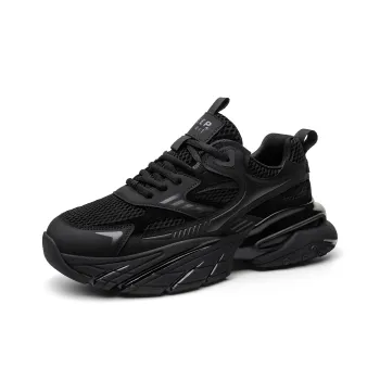 JEEP SPIRIT Slip Resistant, Abrasion Resistant, Lightweight, Height Increasing Chunky Sneakers Men's Black