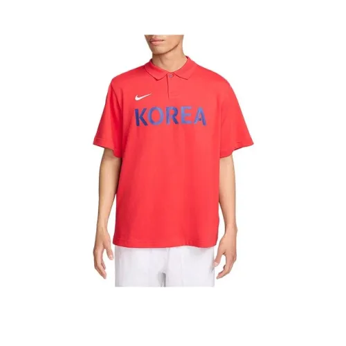 Nike Polo Shirt Men's Global Red White Color