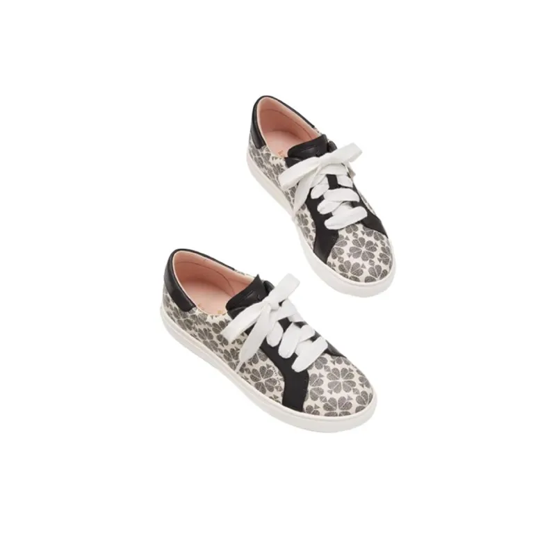 Kate Spade Erin Low Top Skateboard Shoes Women's Black White-2