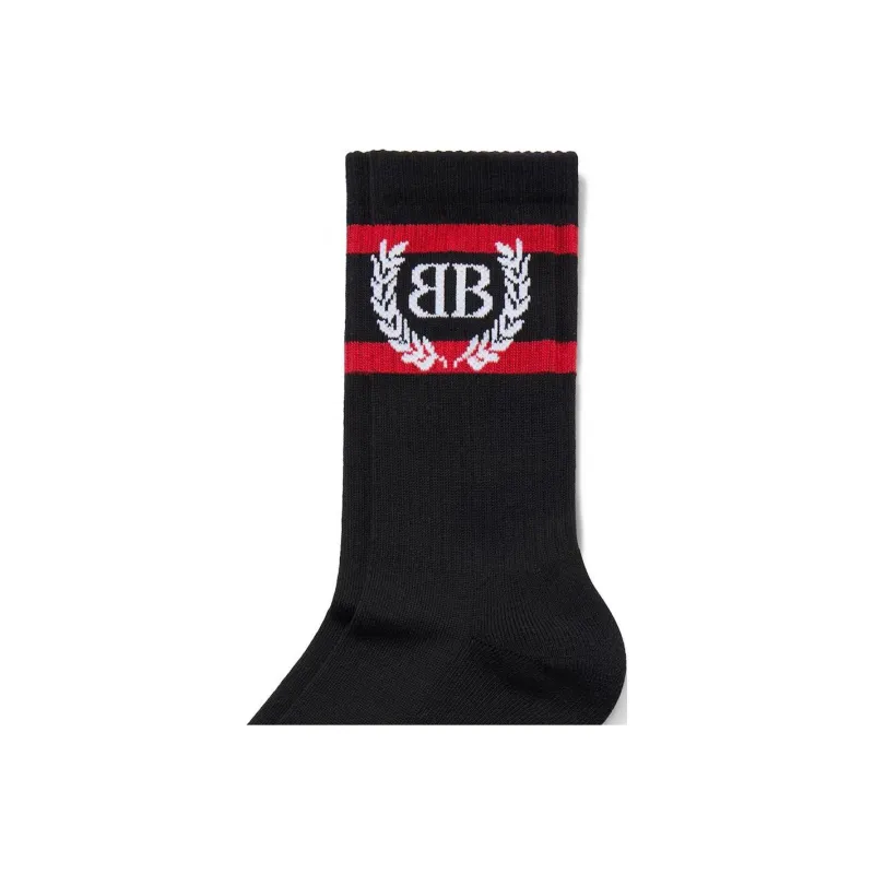 Balenciaga Mid-Calf Socks Men's 1 Pack Black-2
