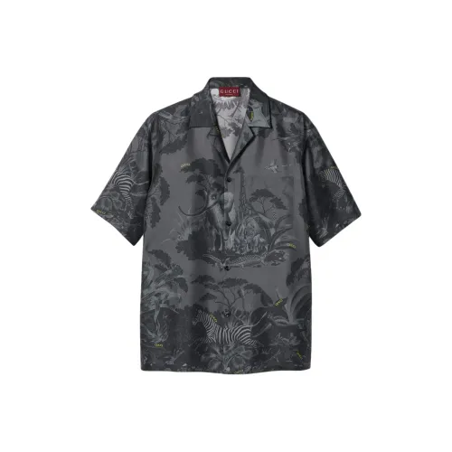 GUCCI Flora And Fauna-print Silk Shirt