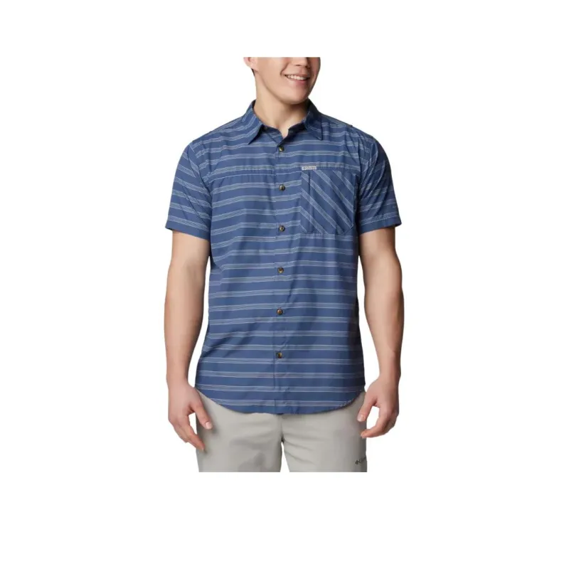 Columbia Men's Homecrest™ Short Sleeve Shirt Shirt Men's Blue-0