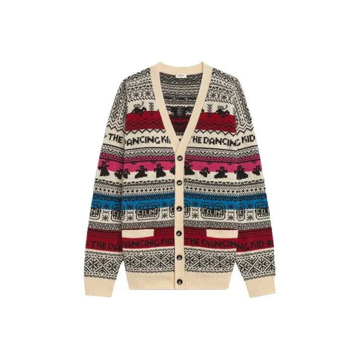 CELINE Knitwear Men's Neon White/Red-0