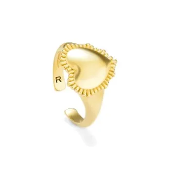 Radiant Stainless Steel Rings Women's Gold