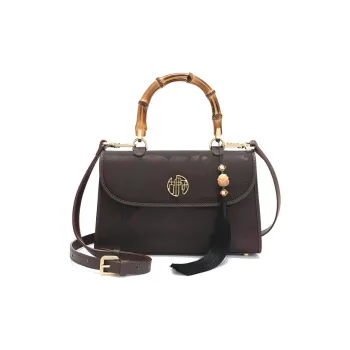Ancient Yi Xi Handbags Dark Red Brown