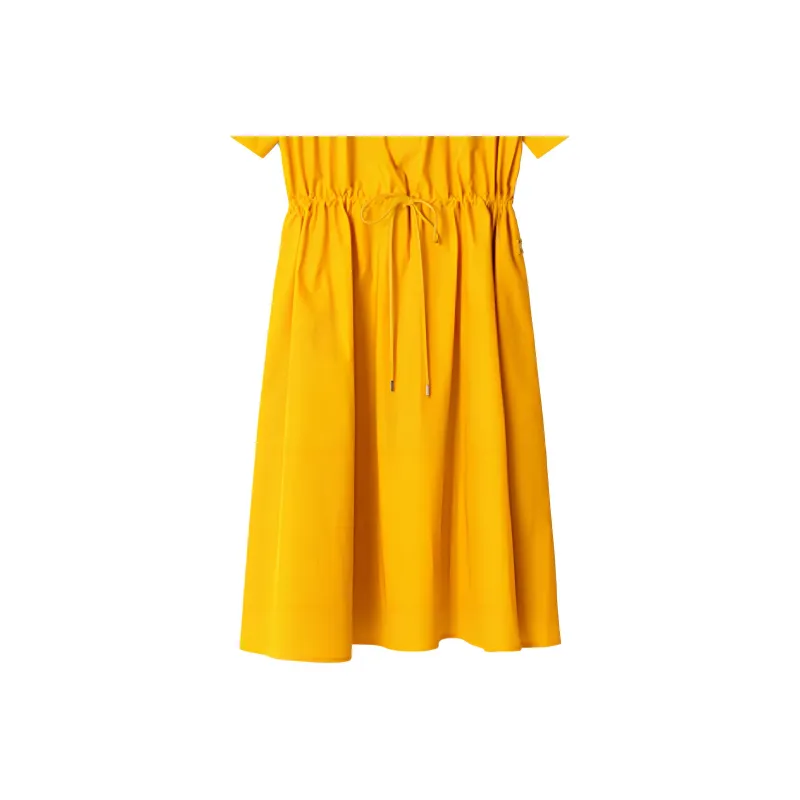 KENZO Short Sleeved Dress Women's Yellow-4
