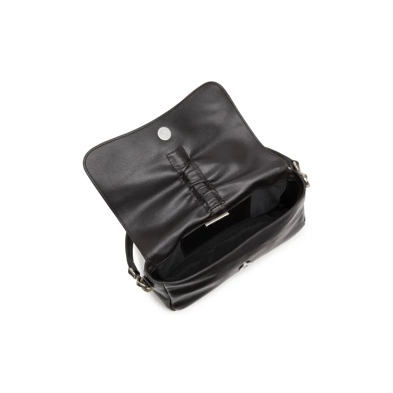 Staccato Sheepskin Shoulder Bag Trumpets Women's Starlight Silver/Vintage Dark Coffee-8