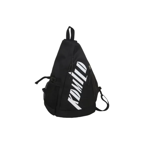 URBAN FOREST Nylon Sling Bag Unisex Black/Light Green/White