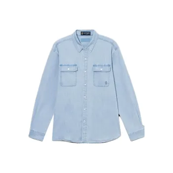 Hush Puppies Shirt Men's Light Blue