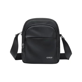 GOLF Water Repellent Fabric Crossbody Bag, Shoulder Bag Men's Dusty Black/Elegant Gray