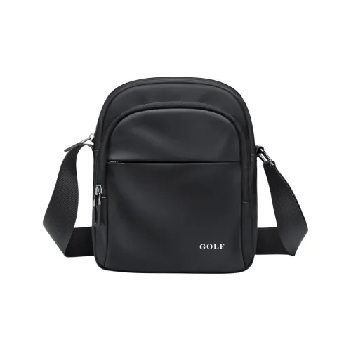 GOLF Water Repellent Fabric Crossbody Bag, Shoulder Bag Men's Dusty Black/Elegant Gray