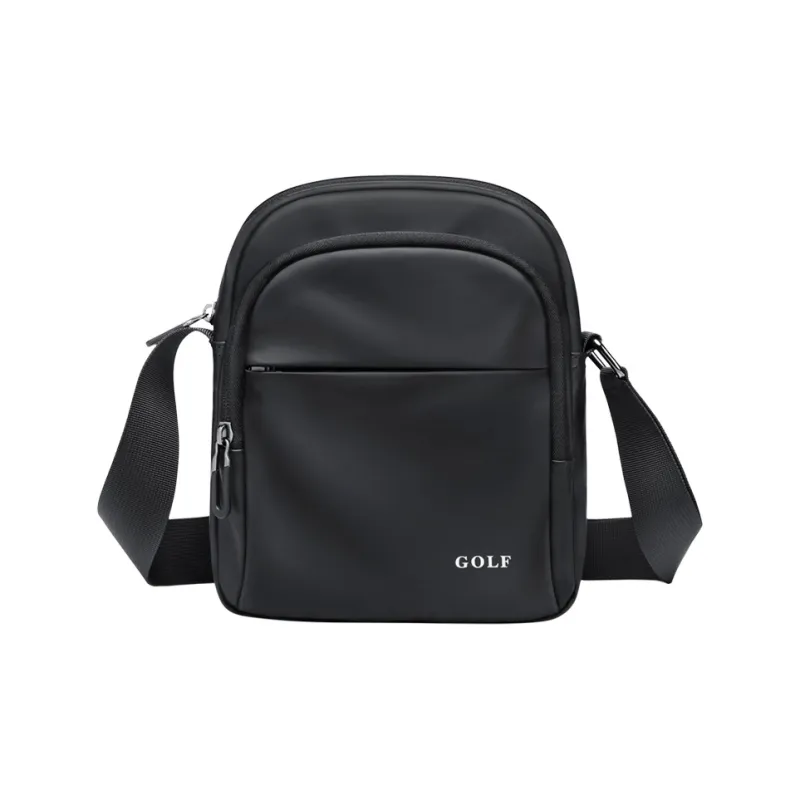 GOLF Water Repellent Fabric Crossbody Bag, Shoulder Bag Men's Dusty Black/Elegant Gray-0