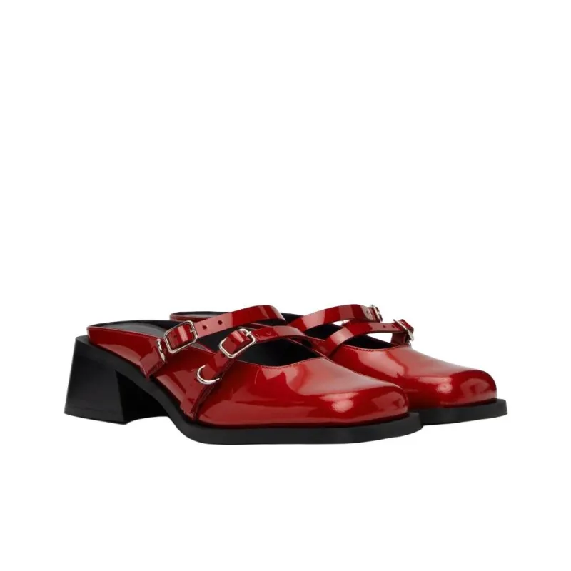 JUSTINE CLENQUET Closed Toe Slippers 5cm Women's Red-2