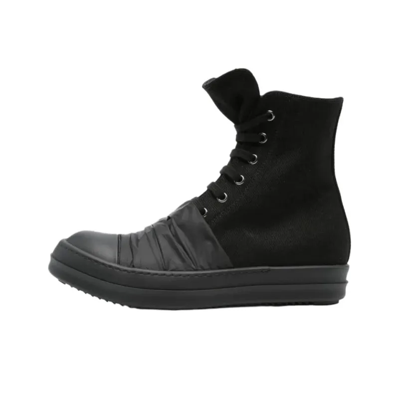 Rick Owens DRKSHDW Hustler High Top Skateboard Shoes Women's Black-0