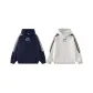 Navy Blue+White Heather Gray