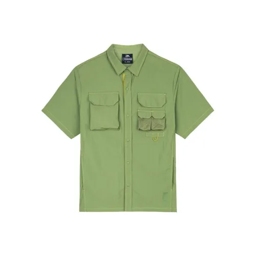 Anta x National Geographic Outdoor Collection Shirt Men's Snail Turquoise Green
