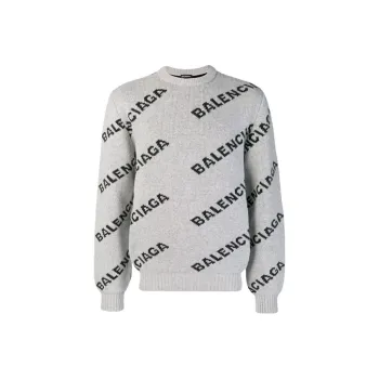 Balenciaga Logo All Over Print Sweater