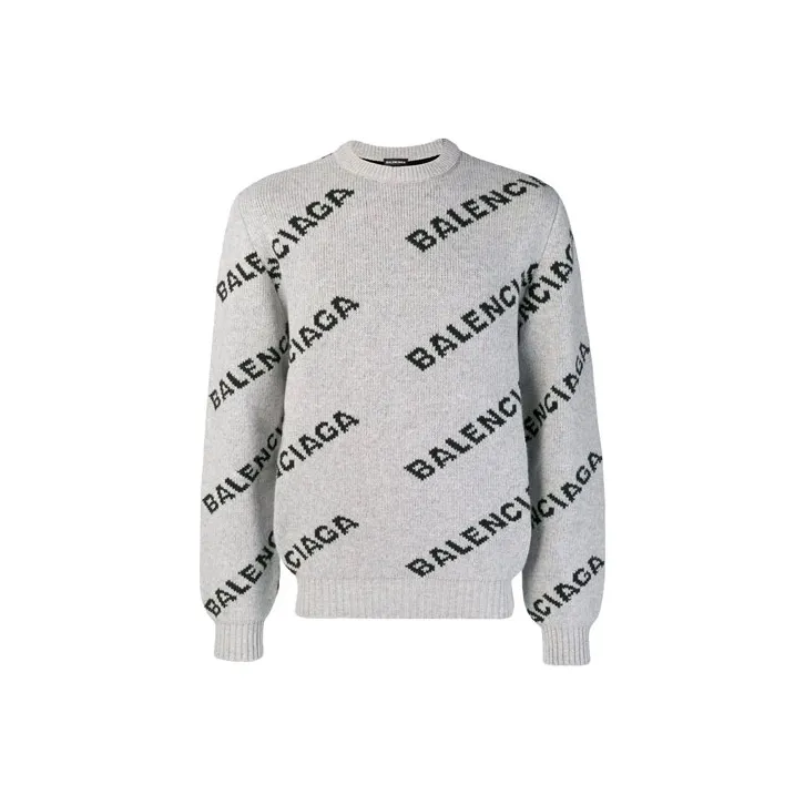 Balenciaga Logo All Over Print Sweater-0