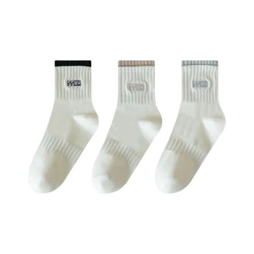 PLANDOO Mid Calf Socks Women's 3 Pack