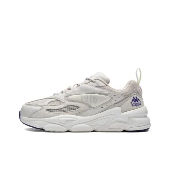Kappa Anti Slip Wear Resistant Low Top Chunky Sneakers Unisex Cheese White