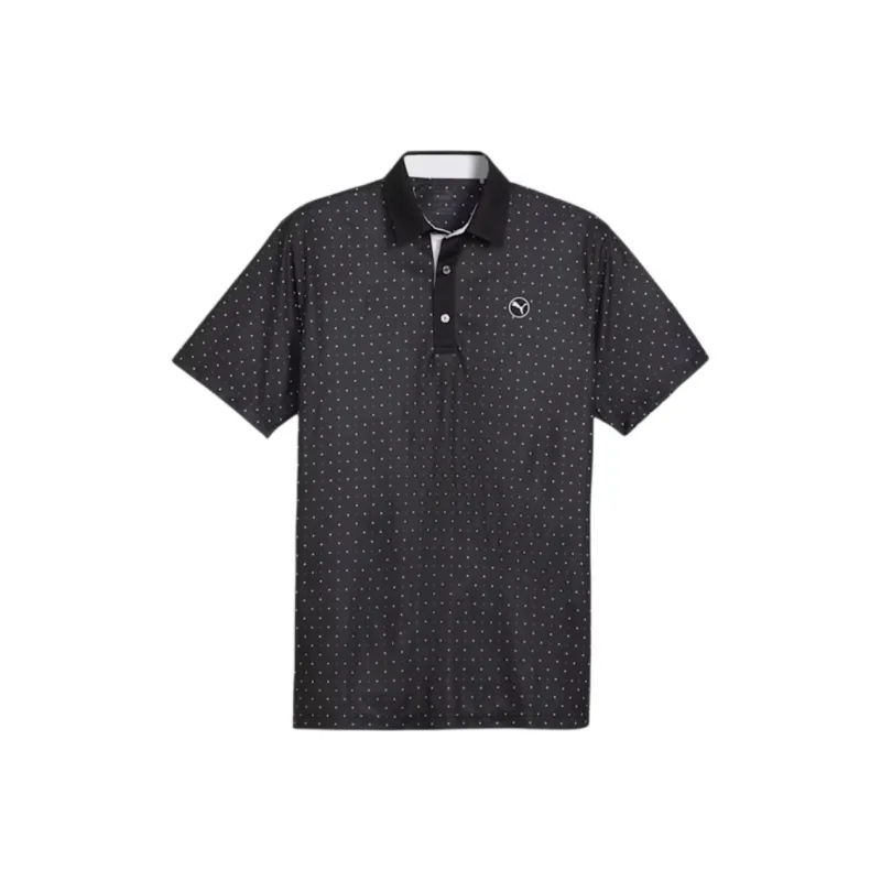 PUMA Golf Pure Geo Polo Shirts Men Black-0