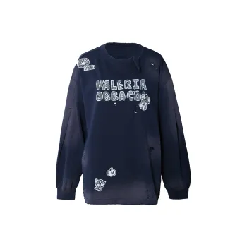 Valeria Obbaco Sweatshirt Unisex Navy Blue