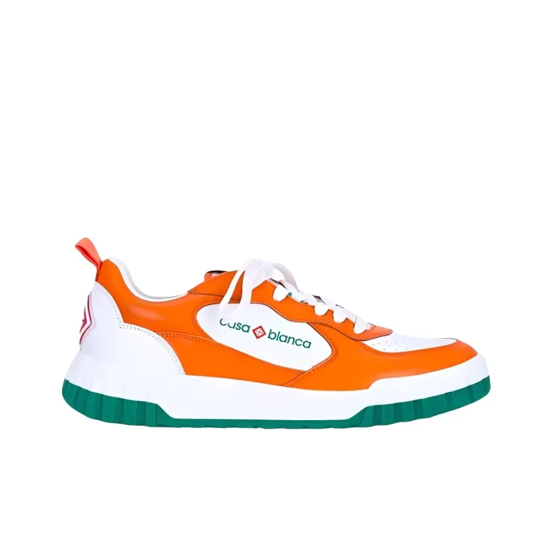CASABLANCA Low Top Skateboard Shoes Men's Orange White-1