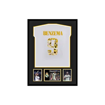 Three For Real Madrid Team Jersey Exquisite Mounting, Outer Frame Approx. 65x85cm Unisex
