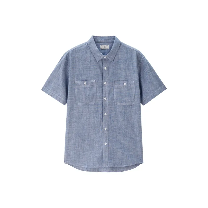 UNIQLO Shirt Men's 28 Neptune Blue-0