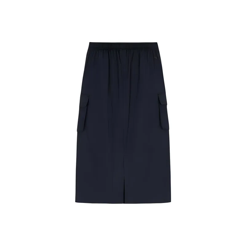 CHAOJIANTA Casual Long Skirt Women's Basic Black-1