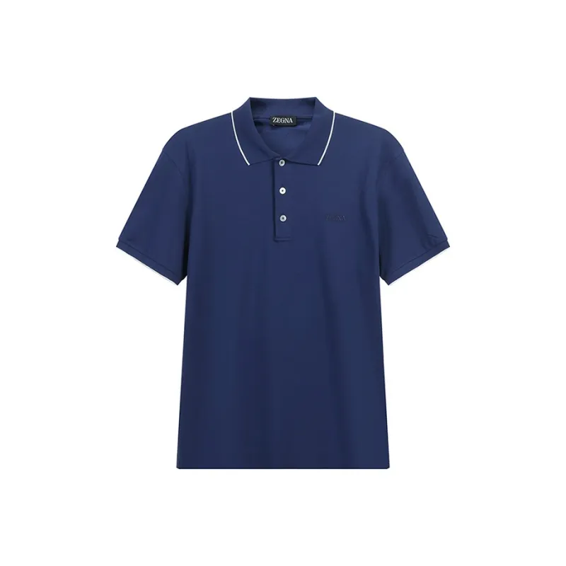 Zegna Polo Shirt Men's Workwear Blue-0