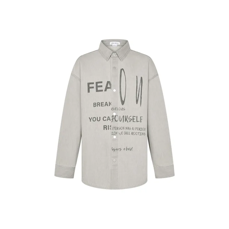 URBAN REVIVO Shirt Men's Cool Gray-0