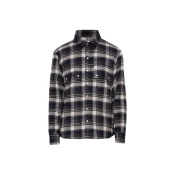 RHUDE Flannel Long Sleeve Overshirt