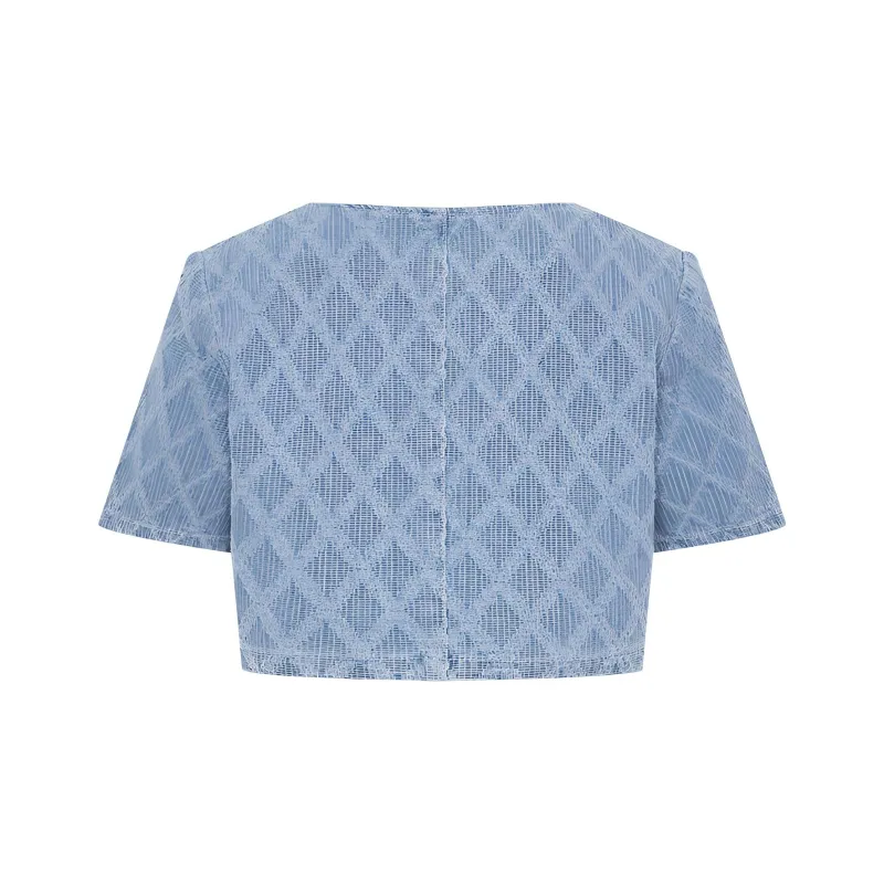 URBAN REVIVO Denim Jackets Women's Light Blue-1